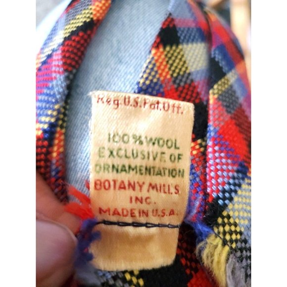 Botany MEXTEX VTG 40s 50s Plaid Wool Neck Tie - RARE! - Picture 5 of 6